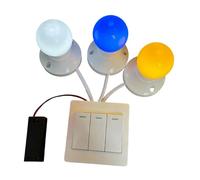 MagiDeal Light Switch Sensory Board Part Busy Board Accessories Early Learning Educational Toys for Toddlers Preschool Girls Boys Kids, White yellow blue