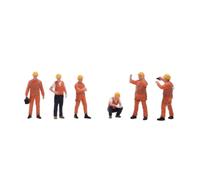 MagiDeal Maintenance Worker Figurine Miniature Figure Model Statue Sculpture Resin With Dynamic Work Postures Suitable for diorama displays construction scenes, Painted Engineering Maintenance Set