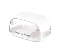 MagiDeal Make up Sponge Case Blender Storage Box Clear with Lid Shatterproof Container Egg Powder Puff Case for Travel Carrying