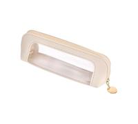 MagiDeal Makeup Organizer Waterproof Zippered for Home Office Travel Accessories for Women Clear Cosmetic Case Toiletry Bag, White