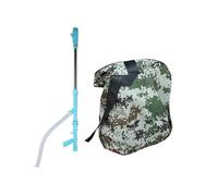 MagiDeal Manual Spreader Backpack Seeder Dispenser Quantitative Feed Mechanism and Ergonomic Harness PVC and Stainless Steel Housing suitable for farm plots, Blue-green, Ss All-in-one
