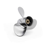 MagiDeal Marine Engine Propeller Stainless Steel Outboard Propeller Boat Propeller Motor Propeller With Three Blade Design And Splined Hub Suitable for small boats coastal cruising, 12 Inch