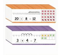 MagiDeal Math Learning Cards Addition Practice Cards Subtraction Counting Line Cards Educational Tool Rectangular Coated Paper suitable for home study classroom