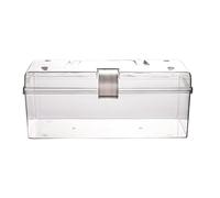 MagiDeal Medication Box First Aid Box Clip Locked Multifunctional with Handle Medication Storage Box Medication Storage Organizer for Travel, Long Large Size