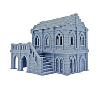 MagiDeal Medieval Miniature Building Terrain,Residential Building Gift Layout Tabletop Gaming Terrain for Hobby Enthusiasts Collectors
