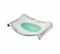 MagiDeal Melamine Serving Plate Appetizer Platter Serving Dish Snack Tray Versatile for Appetizers Side Dishes Barbecue Portions Hot Pot Suitable for, Ns-8053 Green