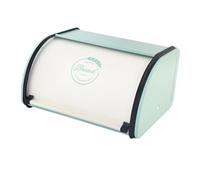 MagiDeal Metal Bread Bin Bread Storage Bread Holder with Lid Kitchen Storage Container for Countertop Dessert Shop Closet Restaurant, White Green S