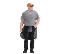 MagiDeal Miniature Display Figure Realistic Male Figurine Resin Hand-Painted Detailing with Casual Stance Suitable for Model Scenes Displays Shelves