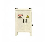 MagiDeal Miniature Scene Prop Power Cabinet Electrical Box Utility Cabinet Diorama Accessory crafted in resin for enhanced realism suitable for street layouts exterior facades utility zones, White