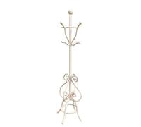 MagiDeal Miniature Wardrobe Stand Dollhouse Coat Rack Clothes Hanger Hat Organizer Iron Design With Stable Base and Curved Legs suitable for dollhouse bedrooms, White