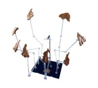 MagiDeal Model Action Figure Stand with Flying Rock Effect Decor Doll Model Bracket Lightweight Creative Decorative Figure Accessories, Yellow