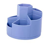 MagiDeal Multifunctional Pen Bucket High Capacity Cosmetic Display Case Personalized Storage Box 7 Grids Makeup Brush Holder for Dresser Desktop Home, Blue