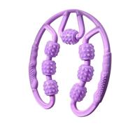 MagiDeal Muscle Roller for Legs Massage Roller 7 Wheels Handheld Practical Massager Massage Tool Equipment for Calf Tennis Elbow Waist, Purple