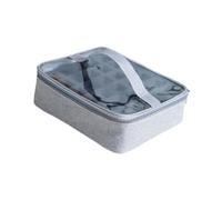 MagiDeal Nail Polish Organizer Case, Visible Lid Holds 30 Bottles, Practical Zipper Closure Travel Makeup Case, Gray