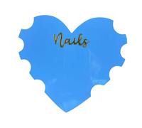 MagiDeal Nail Prop for Picture Heart Shape Decorative Compact Acrylic Sign Simple Nail Display Nails Tech Picture Prop for Artist Gift, blue