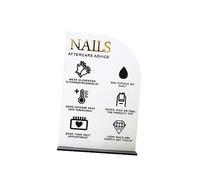 MagiDeal Nail Tip Display Board, False Nail Tip Showing Holder, Acrylic, Lightweight, Remind Display Sign, Portable Professional Nail Art Display Stand, B
