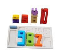 MagiDeal Number Building Blocks Stacking Game Educational Toy Counting 1-10 Digital Blocks Toys Math Learning Toy for Travel, Toys