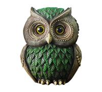 MagiDeal Owl Ornament Sculpture Miniature Tabletop Decorative Garden Owl Statue Birds Figurine for Yard Patio Wedding Office Dollhouse, Green