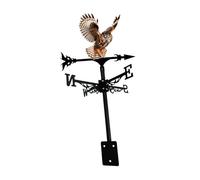 MagiDeal Owl Weathervane,Animal Iron Weather Vane,Iron Art,Mini Weather Vain Vein Wind Direction Indicator for Lawn Roof Mount Outdoor, T158