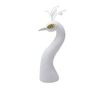 MagiDeal Peacock Mannequin Head Wedding Car Decoration Realistic Crafts Floral Arrangement Decor Sculpture for Bookshelf Cabinet Home, White