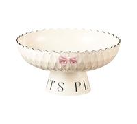 MagiDeal Pedestal Fruit Bowl Dessert Display Stand,Snacks Fruit Basket Bowl for Dining Room Kitchen Home Countertop Decor,StyleD-White