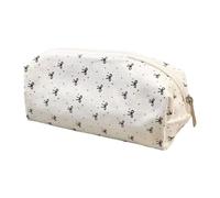 MagiDeal Pen Pencil Bag Big Capacity Pencil Case Multiuse Smooth Zipper Storage Pouch Cosmetic Bag for Kids Vanity Woman Birthday Gift