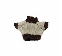 MagiDeal Pendant Miniature Sweater Knitted Toy Accessory Soft Yarn Cozy Clothing for Small Dolls Suitable for Collectors Gift Giving Home Decoration Crafting, Beige Brown