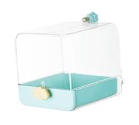 MagiDeal Pet Bird Bath Box Parrot Hanging Bathtub with Bottom Drawer Cage Accessory Parrot Bath House Cage Bird Shower for Cockatiel, green