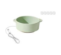 MagiDeal Pet Heated Bowl Thermostatic Warm Water Dish Constant Temperature Elevated Cat Dog Feeding Bowl for Outside, Green, 5.8cm Height