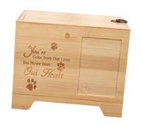 MagiDeal Pet Memorial Urn, Wooden Cremation Urn, Premium, Funeral for Dogs Cats, Small Animals, Decorative Pet Supplies Funeral Box