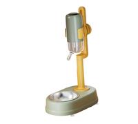 MagiDeal Pet Standing Water Dispenser Dog Bowl 2 in 1 Automatic Food Feeder Pet Feeder and Waterer for Hamster Rabbits Ferrets Kittens, Green