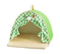 MagiDeal Pet Tent Cat Bed Spring and Summer Sofa Kittens Soft Bed Indoor/Outdoor Puppy Cave Nest Kennel Cute for Dog and Cat Dog House, Green, 42cmx42cmx32cm