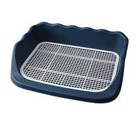 MagiDeal Pet Toilet, Cleaning Tool Portable Guardrail Design Plastic Corner Urinal Tray Lavatory Basin for Cat Puppy Guinea Pigs Chinchilla, Dark Blue