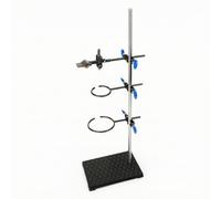 MagiDeal Physics Experiment Stand Iron Support Stand Clamp Stand Retort Stand With Rings Adjustable Cross Clamp Heavy Weighted Base Suitable for School Science