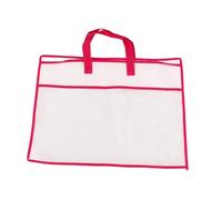 MagiDeal Pillow Storage Bag Storage Container Clear Window Lightweight Closet Organizer Blanket Bag for Comforter Bedding Travel Home, Rose Red