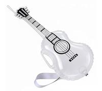 MagiDeal Pool Recreational String Guitar Float Beer Theme Water Raft Transparent TPU Inflatable Toy Buoyant Portable Build suitable for summer outings poolside leisure backyard parties beach 55cm22cm