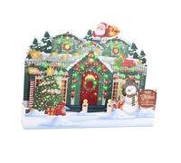 MagiDeal Popup Christmas Card Musical Xmas Decoration Desk with Flashing Light Includes Envelope for Grandma Grandmother Gift Home