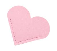 MagiDeal PU Leather Heart Bookmark Corner Bookmark Clips Heart Shape Accessories Handmade Corner Page Book Mark for Club Readers Home, Pink