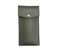 MagiDeal Pu Pencil Case Leather Pen Pouch Organizer Holder with Compact Design and Smooth Texture Suitable for Students Office Desk Backpack Travel, Army Green