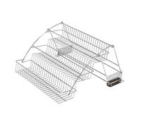 MagiDeal Pull Down Spices Rack Spices Holder Carbon Steel Multipurpose 3 Layer Condiment Rack Seasoning Shelf Organizer for Cabinet