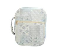 MagiDeal Quilted Makeup Bag Purse Trendy Women Gift Practical Toiletry Organizer, Blue Blocking