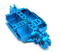 MagiDeal Radio Controlled Vehicle Chassis Frame Kit With Front And Rear Gearbox Covers Servo Mount And Base 6061 Aluminum Open Frame For 1 16 Meijiaxin H16V3, Light Blue