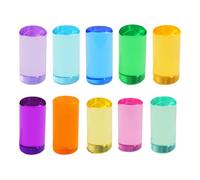 MagiDeal Rainbow Building Blocks Set Stacking Toy Sensory Toy Colored Rainbow Building Acrylic Cylinders for Ages 3-6 Boys Girls Gift, 5cm