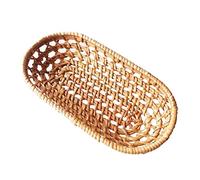MagiDeal Rattan Baskets, Wicker Oval Fruit Bowl, Wicker Woven Basket, Fruit Basket for Home, Large