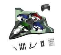 MagiDeal RC Plane Fighter Jet Model with Light Easy to Degree Flip Helicopter Outdoor Flying Toy for Beginners Children Gifts, Green Single Battery