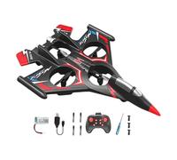 MagiDeal RC Plane Foam Aircraft with Light Collision Resistant Hobby Glider Anti Falling Sensing Roll Outdoor Flying Toy, Red with 1 Battery