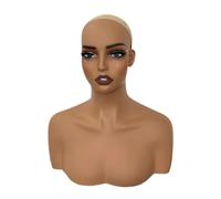 MagiDeal Realistic Mannequin Head with Shoulder Make up Lightweight Shop Manikin Head Wig Display Stand for Glasses Hat Necklace Scarf