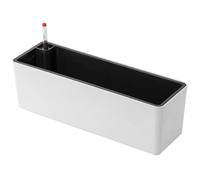 MagiDeal Rectangle Self Watering Planter Window Box Gardening Decorative Planter Pot for Indoor Plants Planting Vegetables or Flowers, White