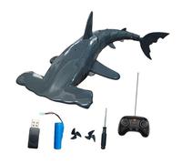 MagiDeal Remote Control Shark Toy, Simulation RC Diving Toy, Sturdy Waterproof for Pool, Bathtub, Bath, Birthday Gift for Kids, Fun Outdoor Water Play, Gray