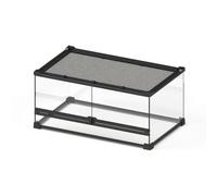 MagiDeal Reptile Habitat Enclosure Glass Terrarium Tank Enclosure With Easy Access Double Doors And Clear Viewing From All Sides Structure With Reinforced Base, 50 30 25cm